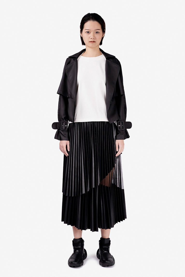 SEANNUNG - WOMEN - Double Layered Blazer with Belt 短版雙層風衣