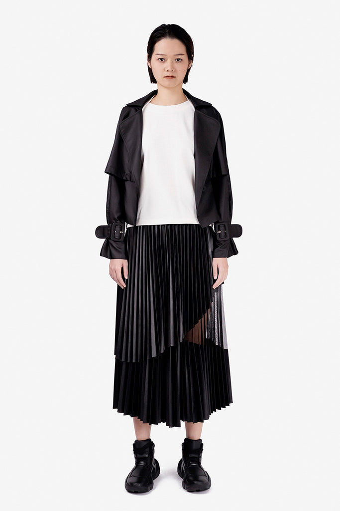 SEANNUNG - WOMEN - Double Layered Blazer with Belt 短版雙層風衣