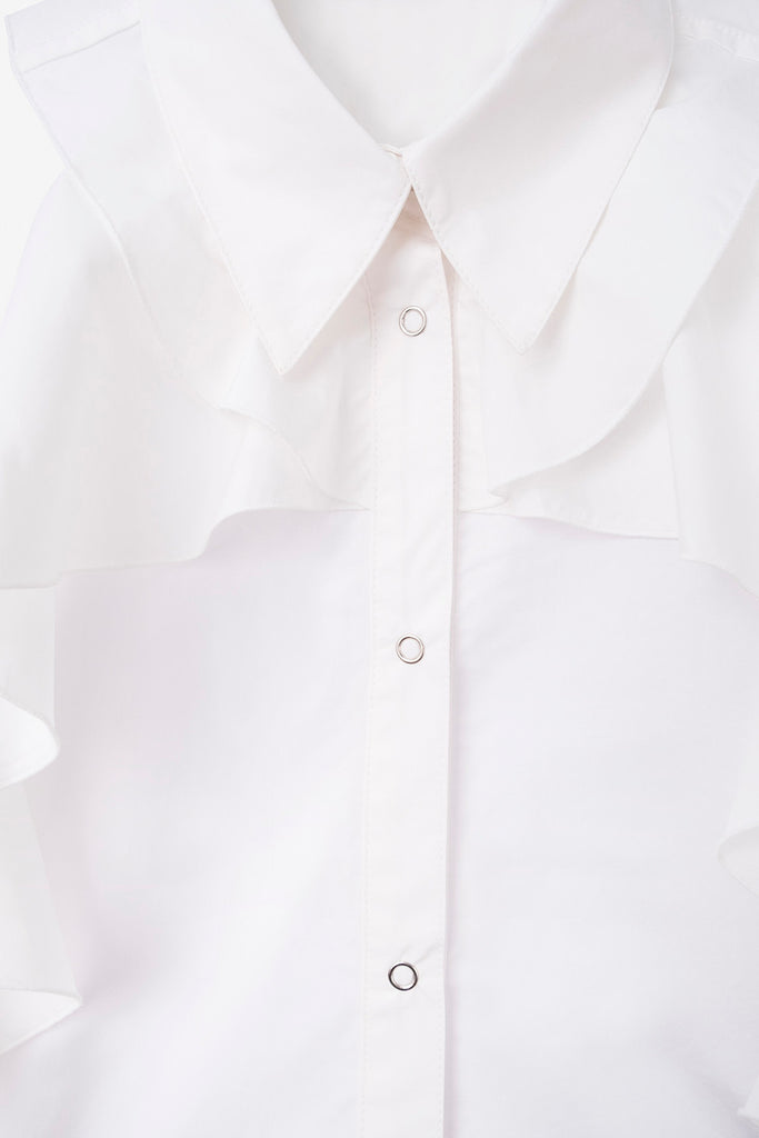 SEANNUNG - WOMEN - Off-Shoulder Flounced Shirt 露肩荷葉襯衫