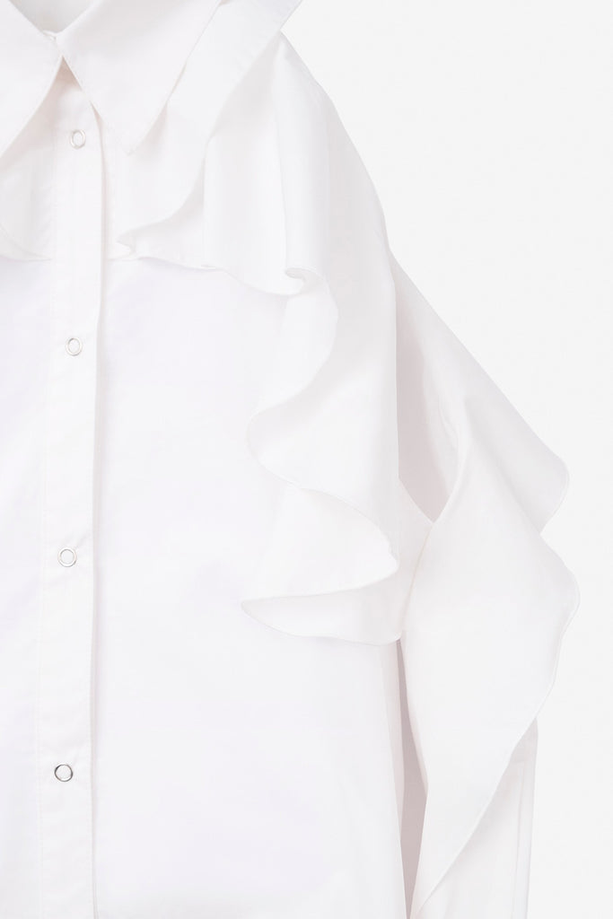 SEANNUNG - WOMEN - Off-Shoulder Flounced Shirt 露肩荷葉襯衫