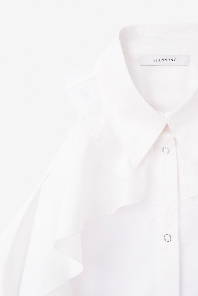 SEANNUNG - WOMEN - Off-Shoulder Flounced Shirt 露肩荷葉襯衫