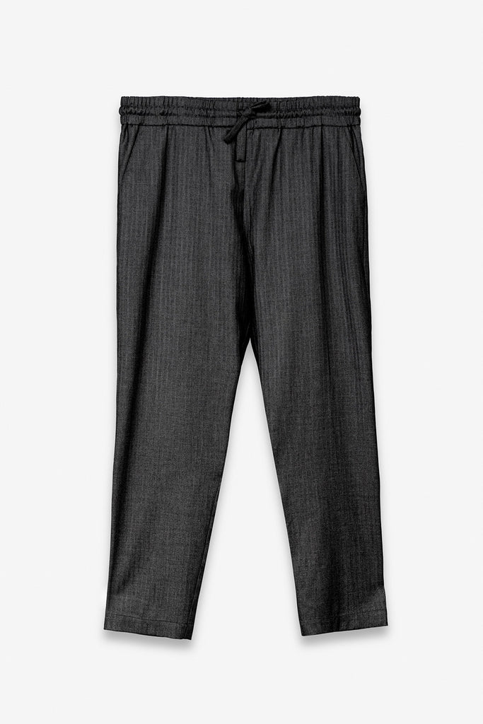 SEANNUNG - MEN - Tailored Trousers with Elastic Waist  直條鬆緊西裝窄褲