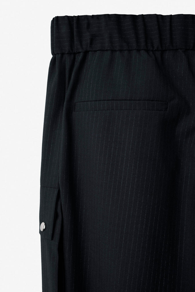 Striped Pattern Cargo Trousers