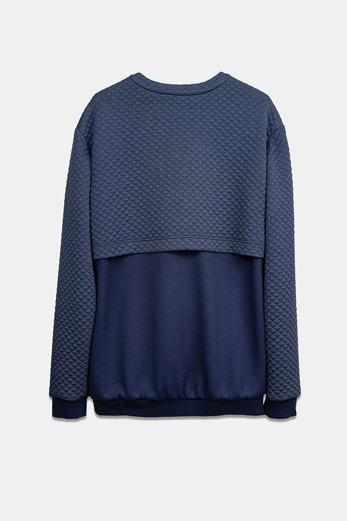 SEANNUNG - MEN - Double-Layer Cutting Top 雙層剪裁大學T