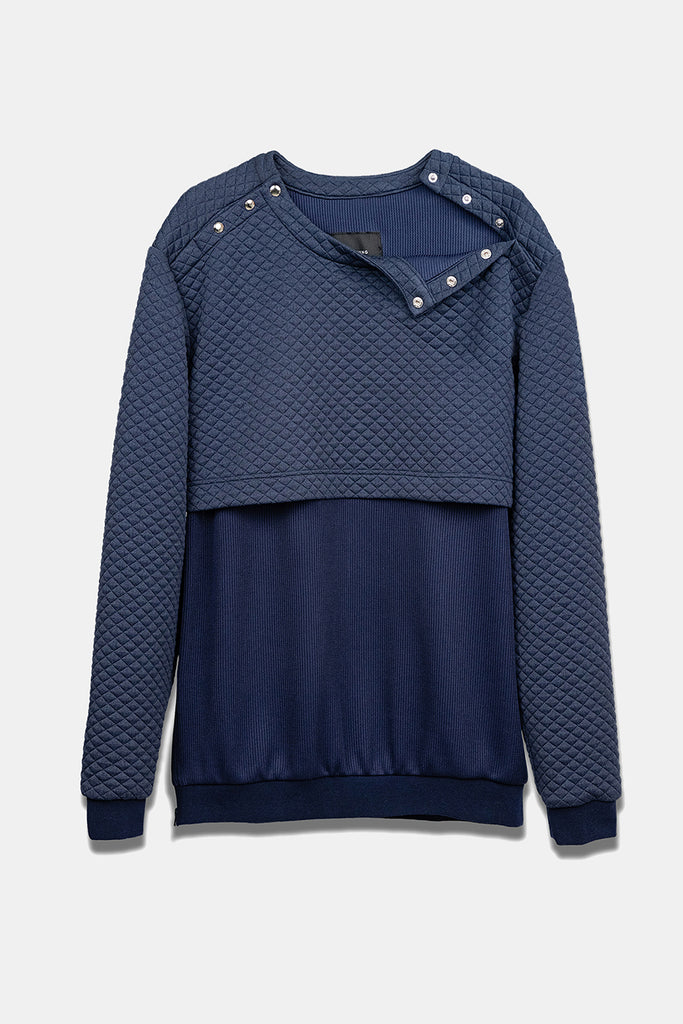 SEANNUNG - MEN - Double-Layer Cutting Top 雙層剪裁大學T