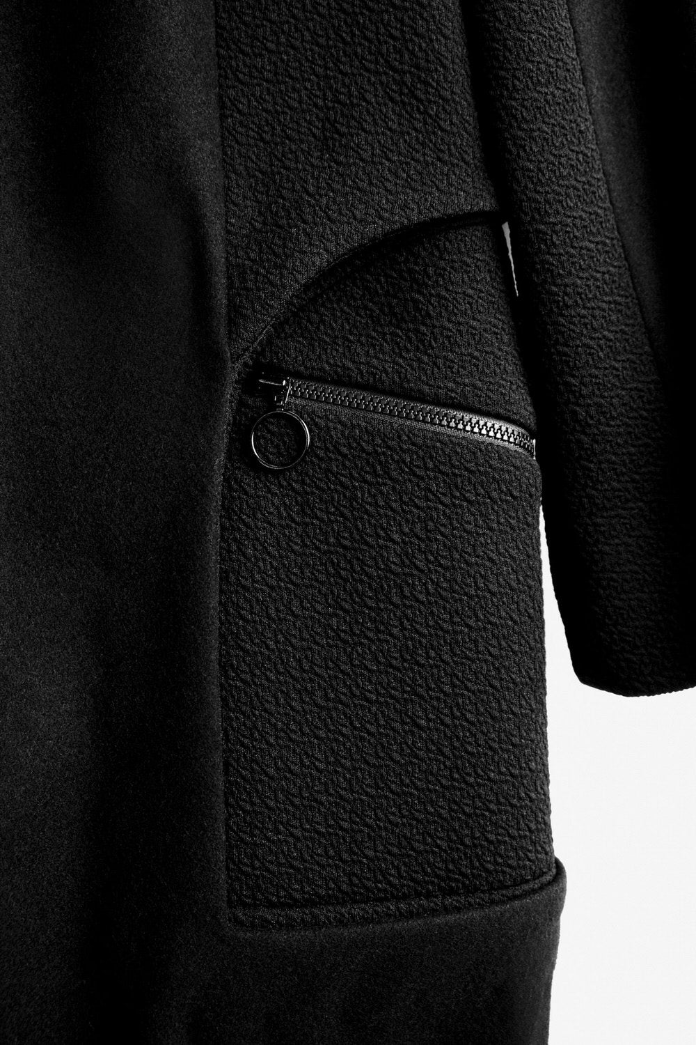 SEANNUNG - WOMEN - Mixed Material Wool Dress 毛料拼接佯裝