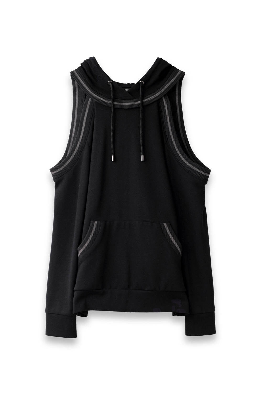 SEANNUNG - WOMEN - Off Shoulder Hoodie 露肩羅紋帽T