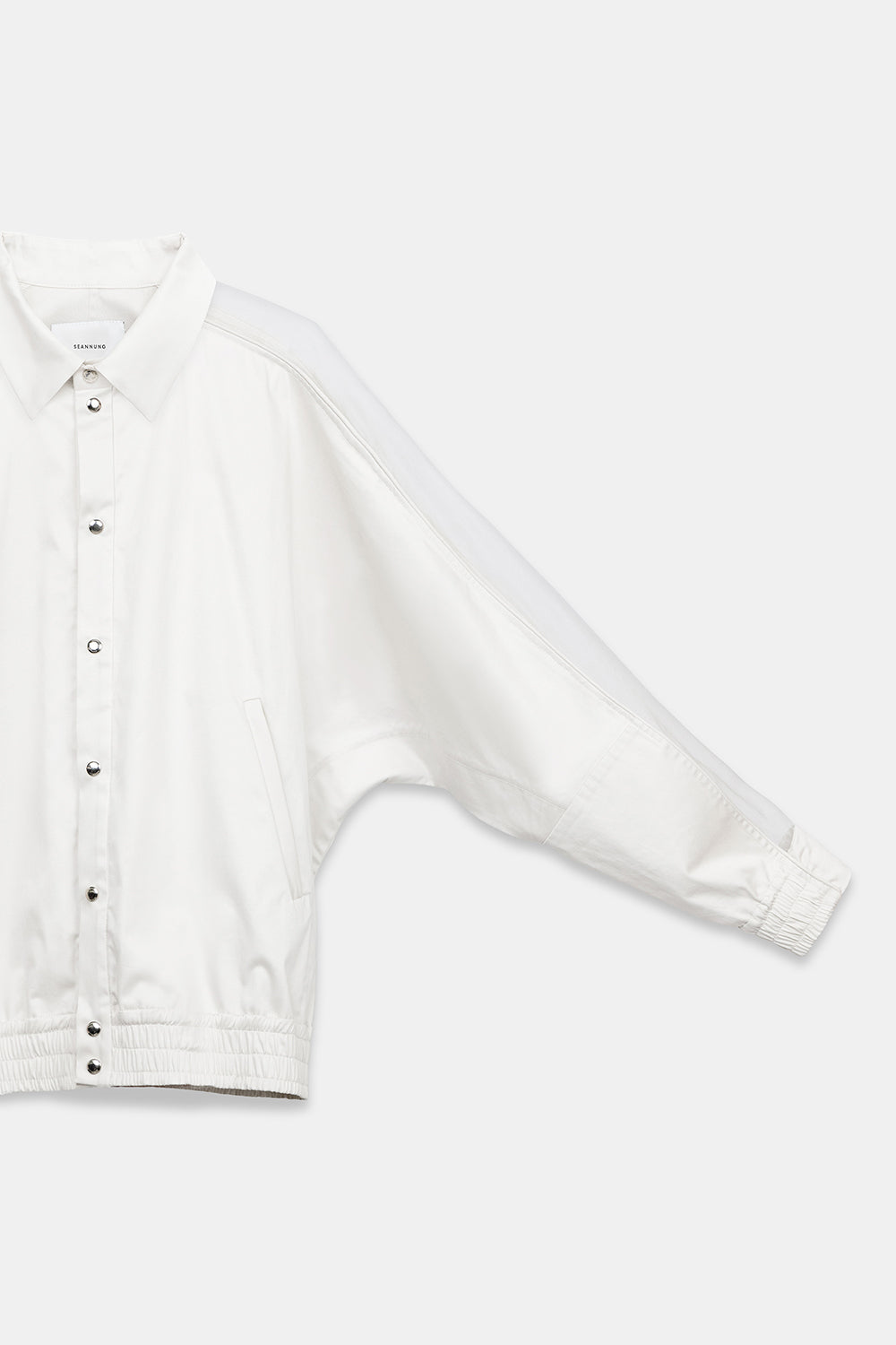 SEANNUNG - MEN - Batwing Sleeve Splice Jacket 奶油色剪接披風連袖外套