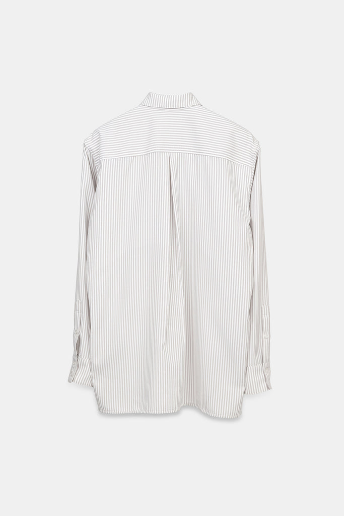 vSEANNUNG - MEN - Striped Pattern Double Layered Shoulder Detail Shirt 條紋披肩襯衫 