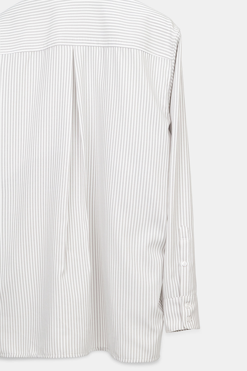 SEANNUNG - MEN - Striped Pattern Double Layered Shoulder Detail Shirt 條紋披肩襯衫 