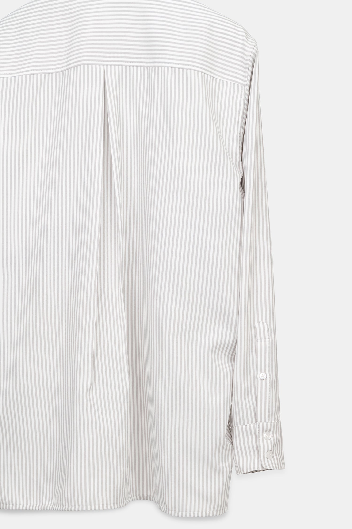 SEANNUNG - 條紋披肩襯衫 Striped Pattern Double Layered Shoulder Detail Shirt- Women