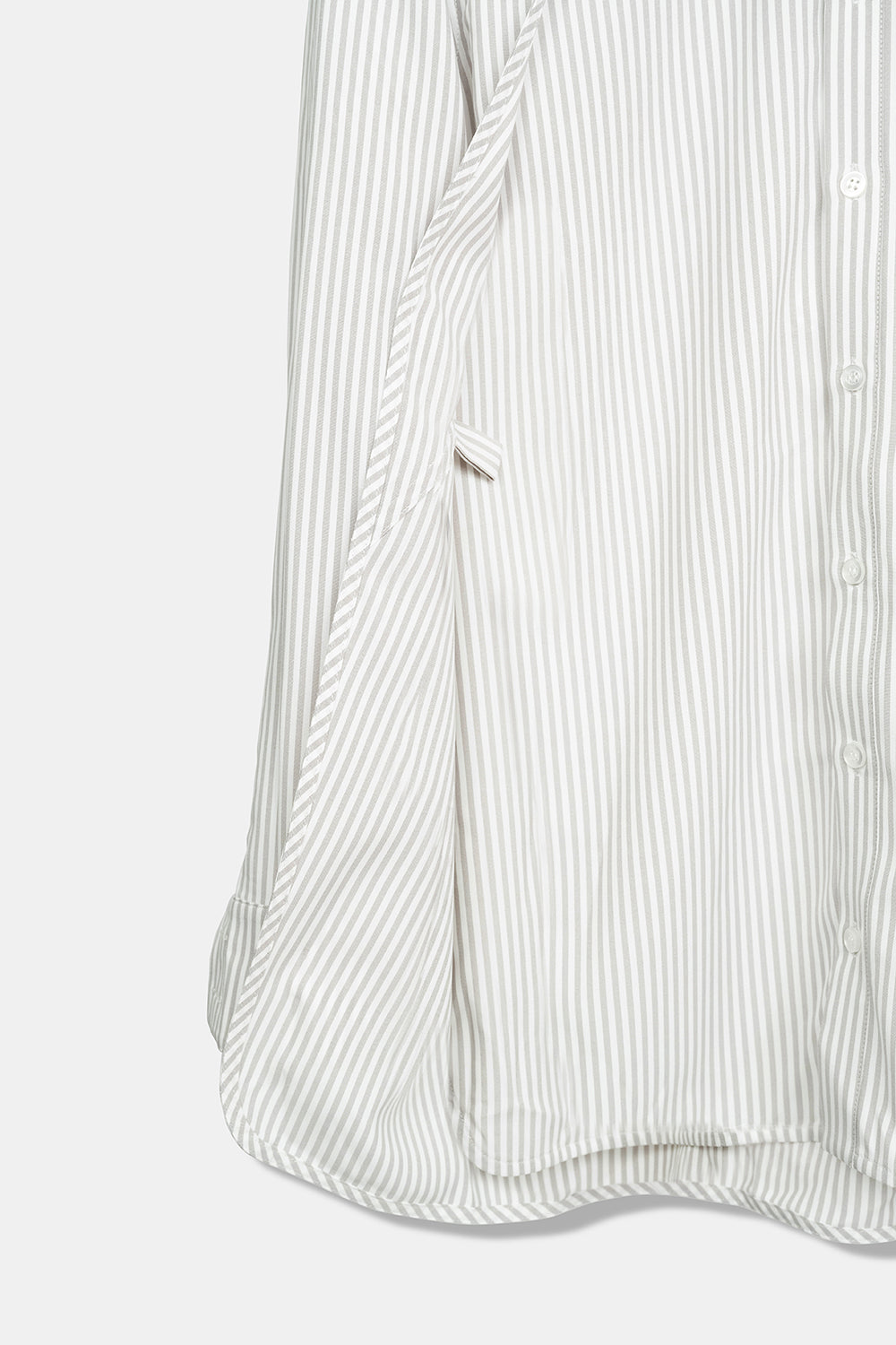 SEANNUNG - MEN - Striped Pattern Double Layered Shoulder Detail Shirt 條紋披肩襯衫 