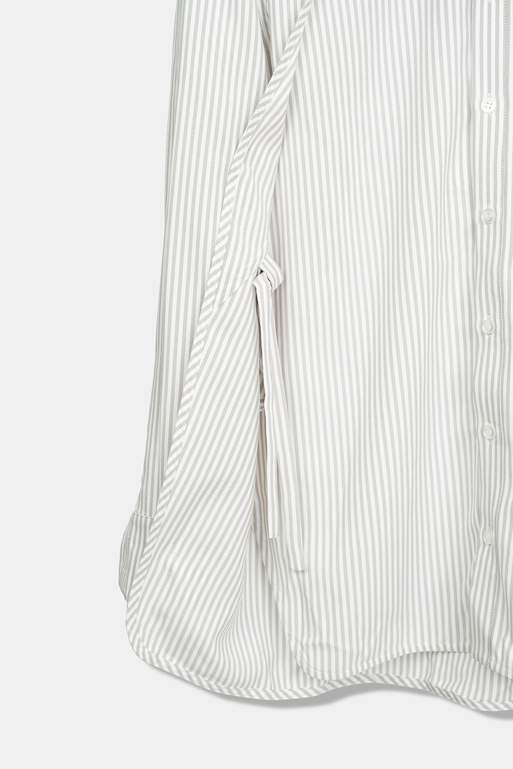 SEANNUNG - MEN - Striped Pattern Double Layered Shoulder Detail Shirt 條紋披肩襯衫 