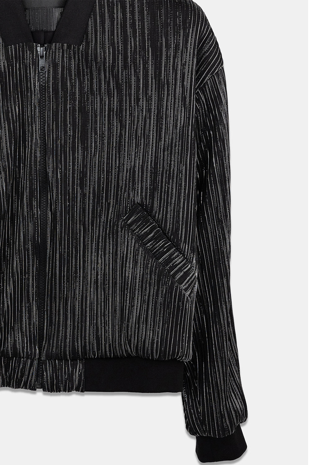 Shirring Mesh With Silver yarn Jacket