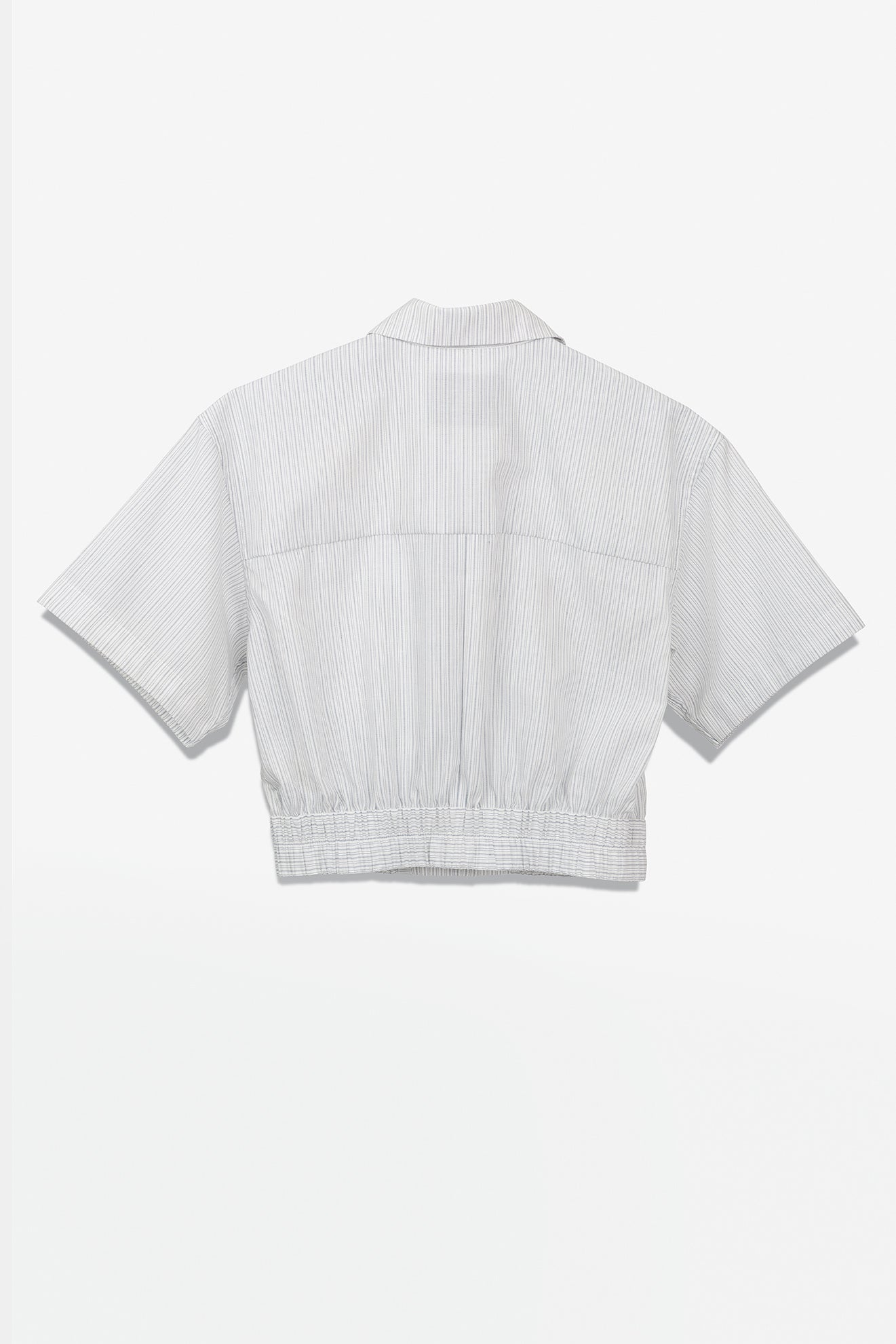 SEANNUNG - WOMEN -  Striped Pattern Short Shirt 條紋短袖外套式襯衫