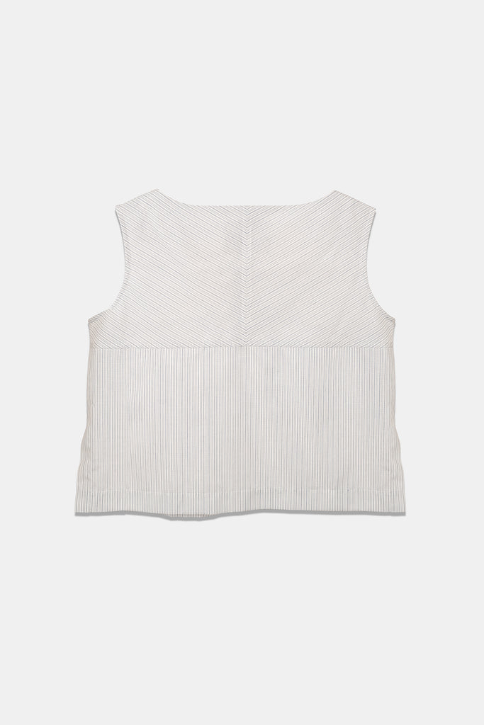 SEANNUNG - WOMEN - Striped Pattern Sleeve-Less Top 條紋無袖上衣