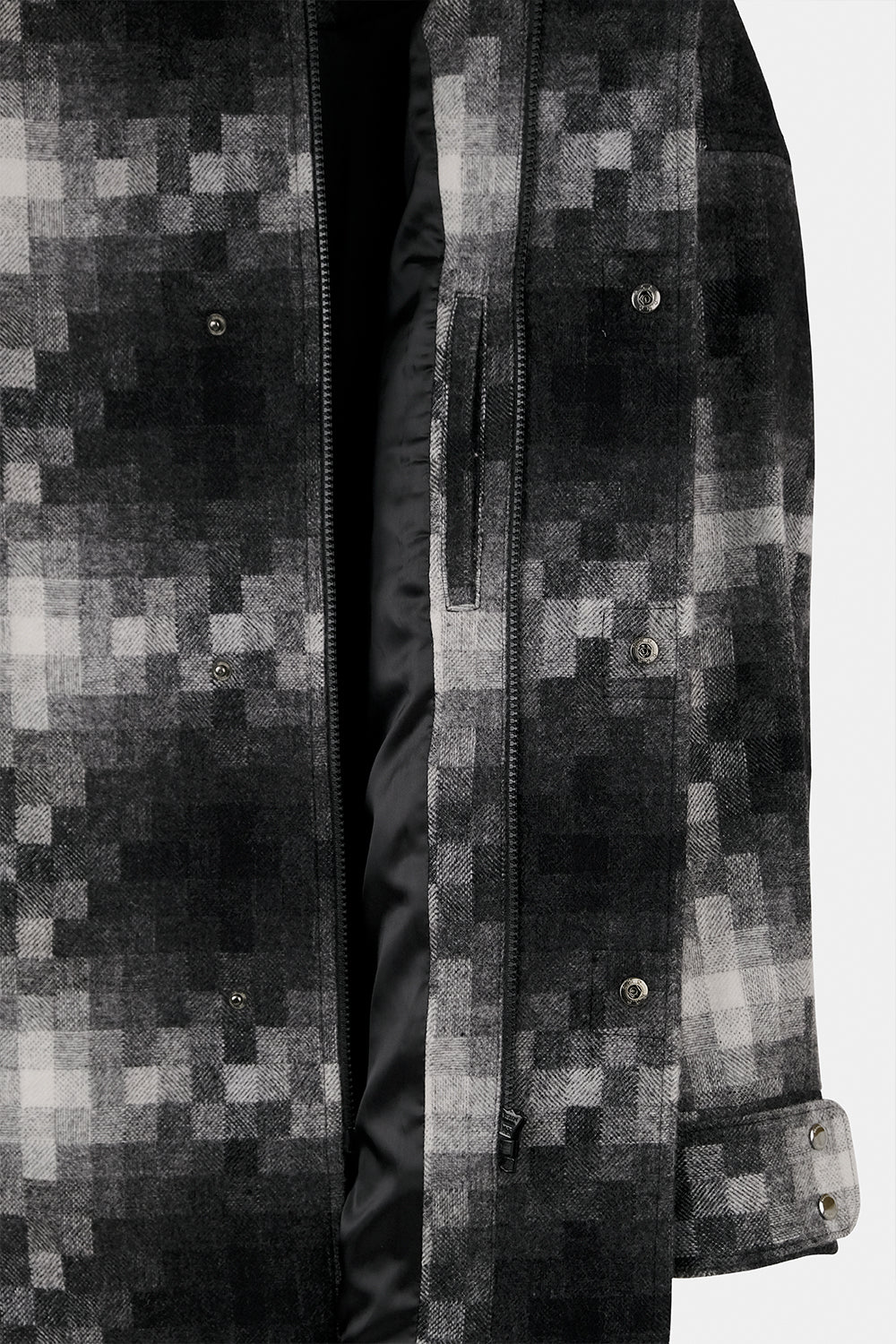SEANNUNG - MEN - Plaid Pattern Wool Locomotivee Jacket 格紋毛料騎士夾克