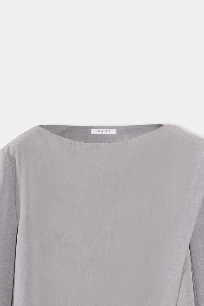SEANNUNG - MEN - Double layers Boat Collar Top 平領斜開衩上衣
