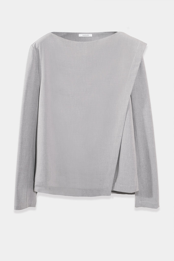 SEANNUNG - MEN - Double layers Boat Collar Top 平領斜開衩上衣