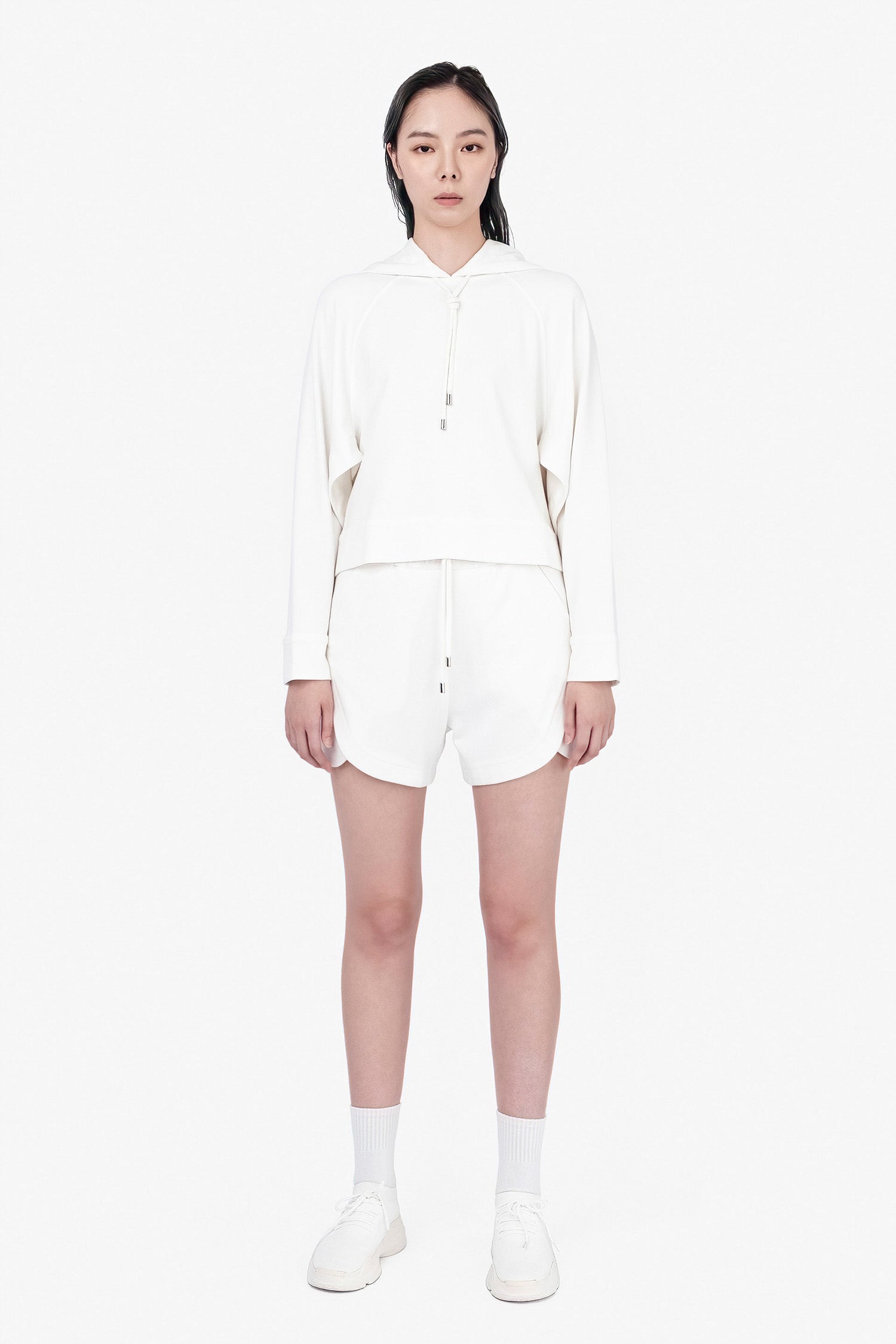 SEANNUNG - WOMEN - Long Sleeve Split Hoodie in 長袖開衩帽T 