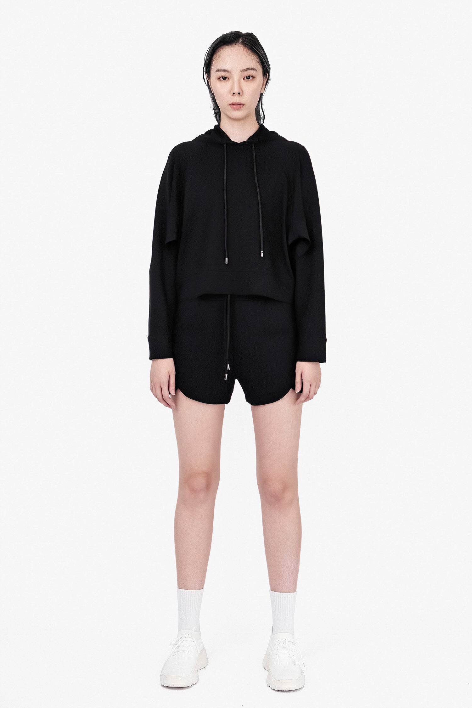 SEANNUNG - WOMEN - Long Sleeve Split Hoodie in 長袖開衩帽T 