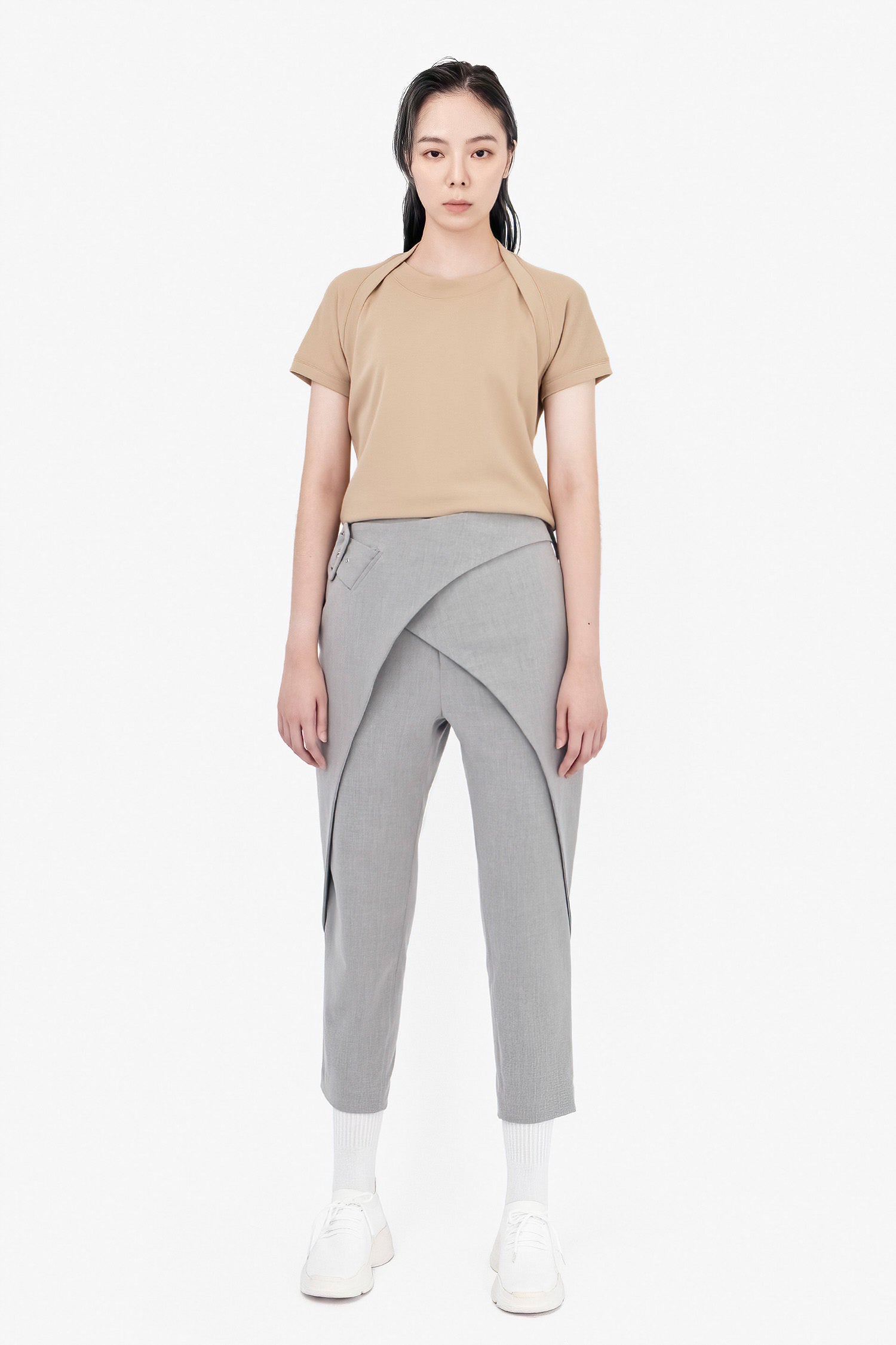 SEANNUNG - WOMEN -  Crossed Belt Trousers 前交叉襠片長褲 