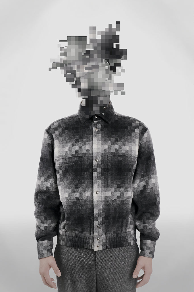 SEANNUNG - MEN - Plaid Pattern Wool Jacket Look Shirt 格紋毛料外套式襯衫
